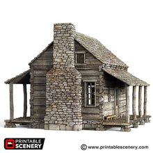 Load image into Gallery viewer, Log Cabin - 15mm 28mm 32mm Time Warp Wargaming Terrain Scatter Western D&amp;D, DnD