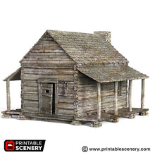 Load image into Gallery viewer, Log Cabin - 15mm 28mm 32mm Time Warp Wargaming Terrain Scatter Western D&amp;D, DnD