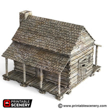 Load image into Gallery viewer, Log Cabin - 15mm 28mm 32mm Time Warp Wargaming Terrain Scatter Western D&amp;D, DnD