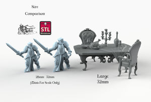 A Noble's Dinner - STL Miniatures Wargaming D&D DnD