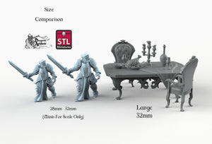 A Noble's Dinner - STL Miniatures Wargaming D&D DnD
