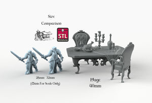 A Noble's Dinner - STL Miniatures Wargaming D&D DnD