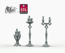 Load image into Gallery viewer, Candle Holders - STL Miniatures Wargaming D&amp;D DnD