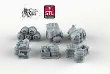 Load image into Gallery viewer, Crates and Supplies - STL Miniatures Wargaming D&amp;D DnD