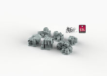 Load image into Gallery viewer, Crates and Supplies - STL Miniatures Wargaming D&amp;D DnD