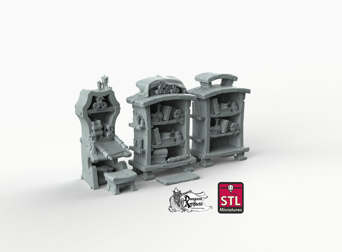 Library - STL Miniatures Wargaming D&D DnD – Dungeon Artifacts