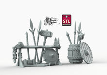 Load image into Gallery viewer, Weapon Racks - STL Miniatures Wargaming D&amp;D DnD