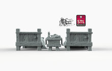 Load image into Gallery viewer, Wooden Beds - STL Miniatures Wargaming D&amp;D DnD