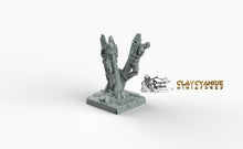 Load image into Gallery viewer, Plagued Cultists on Stakes - Clay Cyanide Plague Miniatures Wargaming D&amp;D DnD