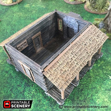 Load image into Gallery viewer, Log Cabin - 15mm 28mm 32mm Time Warp Wargaming Terrain Scatter Western D&amp;D, DnD