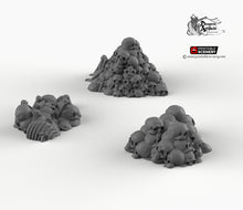 Load image into Gallery viewer, Skull Piles - 15mm 20mm 28mm 32mm 37mm Printable Scenery Shadowfey Wargaming Terrain D&amp;D DnD bones