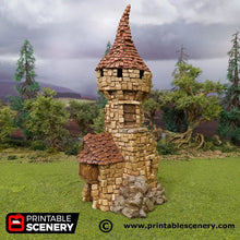 Load image into Gallery viewer, Hagglethorn Tower - Hagglethorn Hollow Printable Scenery 15mm 20mm 28mm 32mm 37mm Wargaming Terrain D&amp;D DnD