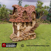 Load image into Gallery viewer, Hagglethorn Cottage - Hagglethorn Hollow Printable Scenery 15mm 20mm 28mm 32mm 37mm Wargaming Terrain D&amp;D DnD