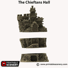 Load image into Gallery viewer, The Chieftain&#39;s Hall - Cheftains Hall Hagglethorn Hollow Printable Scenery 15mm 20mm 28mm 32mm 37mm Terrain D&amp;D DnD