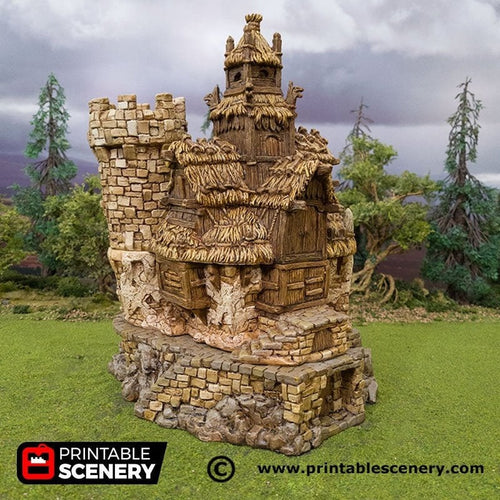 The Chieftain's Hall - Cheftains Hall Hagglethorn Hollow Printable Scenery 15mm 20mm 28mm 32mm 37mm Terrain D&D DnD