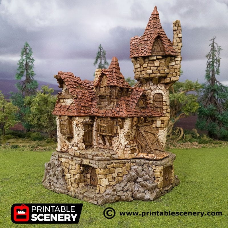 The Guildhall - Hagglethorn Hollow Printable Scenery 15mm 20mm 28mm 32mm 37mm Terrain D&D DnD