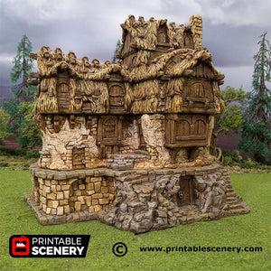 Hagglethorn Longhouse - Hagglethorn Hollow Printable Scenery 15mm 20mm 28mm 32mm 37mm Terrain D&D DnD