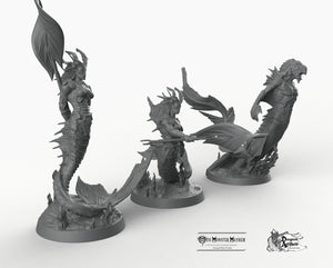 Abyssal Serpents - Merrow - Mini Monster Mayhem Wargaming Miniatures Games D&D DnD
