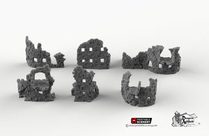 Hagglethorn Ancient Ruins - Hagglethorn Hollow Printable Scenery 15mm 20mm 28mm 32mm 37mm Terrain D&D DnD