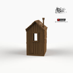 Cooking Shed - 15mm 28mm 32mm Time Warp Wargaming Terrain Scatter Western D&D DnD Shack Outhouse
