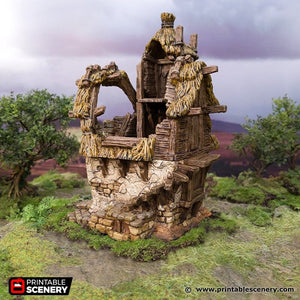 The Ruined Homestead - Hagglethorn Hollow Printable Scenery 15mm 20mm 28mm 32mm 37mm Wargaming Terrain D&D DnD