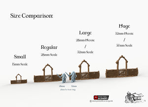 The Garden Fences - Hagglethorn Hollow Printable Scenery 15mm 20mm 28mm 32mm 37mm Terrain D&D DnD