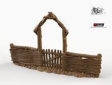 Load image into Gallery viewer, The Garden Fences - Hagglethorn Hollow Printable Scenery 15mm 20mm 28mm 32mm 37mm Terrain D&amp;D DnD