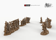 Load image into Gallery viewer, Ruined Garden Fences - Hagglethorn Hollow Printable Scenery 15mm 20mm 28mm 32mm 37mm Terrain D&amp;D
