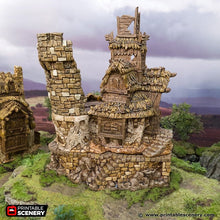Load image into Gallery viewer, The Ruined Chieftain&#39;s Hall - Hagglethorn Hollow Printable Scenery 15mm 20mm 28mm 32mm 37mm D&amp;D DnD Ruined Chieftains Hall