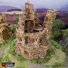 Load image into Gallery viewer, The Ruined Chieftain&#39;s Hall - Hagglethorn Hollow Printable Scenery 15mm 20mm 28mm 32mm 37mm D&amp;D DnD Ruined Chieftains Hall