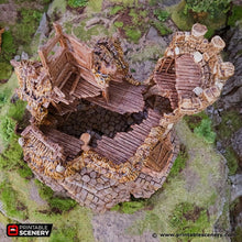 Load image into Gallery viewer, The Ruined Chieftain&#39;s Hall - Hagglethorn Hollow Printable Scenery 15mm 20mm 28mm 32mm 37mm D&amp;D DnD Ruined Chieftains Hall