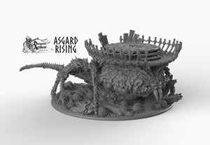 Ancient Spider Queen with Palanquin - Queen Spider Mobile HQ - Asgard Rising Monster D&D DnD