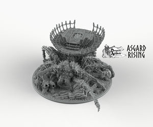 Ancient Spider Queen with Palanquin - Queen Spider Mobile HQ - Asgard Rising Monster D&D DnD