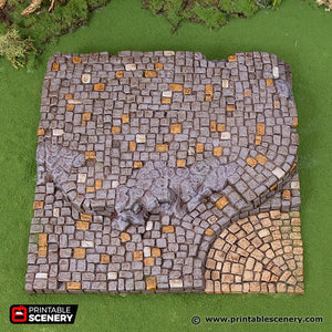 Town Square Tiles - Hagglethorn Hollow Printable Scenery 15mm 20mm 28mm 32mm 37mm Terrain D&D DnD Plaza Cobblestone
