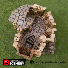 Load image into Gallery viewer, Hagglethorn Barracks - Hagglethorn Hollow Printable Scenery 15mm 20mm 28mm 32mm 37mm Wargaming Terrain D&amp;D DnD