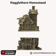 Load image into Gallery viewer, Hagglethorn Homestead - Hagglethorn Hollow Printable Scenery 15mm 20mm 28mm 32mm 37mm Wargaming Terrain D&amp;D DnD