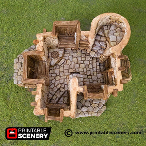 The Guildhall - Hagglethorn Hollow Printable Scenery 15mm 20mm 28mm 32mm 37mm Terrain D&D DnD