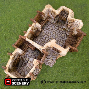 Ruined Longhouse - Hagglethorn Hollow Printable Scenery 15mm 20mm 28mm 32mm 37mm Terrain D&D DnD Long House