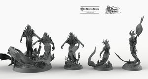 Abyssal Serpents - Merrow - Mini Monster Mayhem Wargaming Miniatures Games D&D DnD