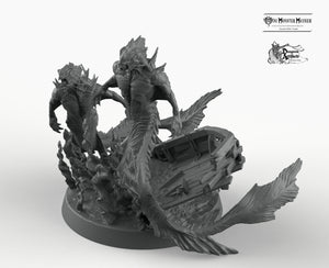 Abyssal Serpents - Merrow - Mini Monster Mayhem Wargaming Miniatures Games D&D DnD