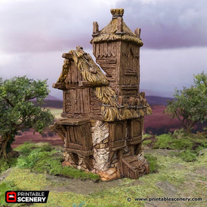 The Ruined Homestead - Hagglethorn Hollow Printable Scenery 15mm 20mm 28mm 32mm 37mm Wargaming Terrain D&D DnD