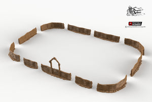 The Garden Fences - Hagglethorn Hollow Printable Scenery 15mm 20mm 28mm 32mm 37mm Terrain D&D DnD