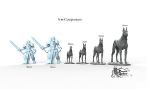 Great Danes - Printomancer3D Printomancer Miniatures Wargaming D&D DnD Pack Dogs Dog