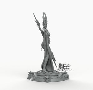 Boneflesh Necro Priestess - Printomancer3D Printomancer Miniatures Wargaming D&D DnD
