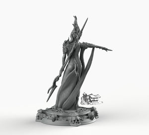 Boneflesh Necro Priestess - Printomancer3D Printomancer Miniatures Wargaming D&D DnD
