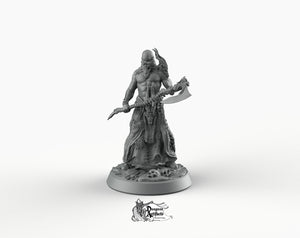 Boneflesh Necrowarrior - Printomancer3D Printomancer Miniatures Wargaming D&D DnD Necro Warrior