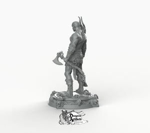 Boneflesh Dragon Warrior - Printomancer3D Printomancer Miniatures Wargaming D&D DnD