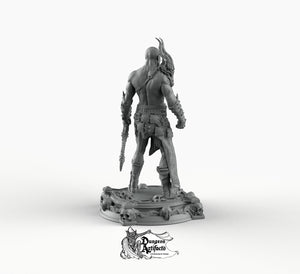 Boneflesh Dragon Warrior - Printomancer3D Printomancer Miniatures Wargaming D&D DnD