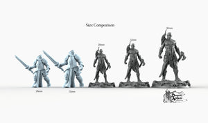 Boneflesh Dragon Warrior - Printomancer3D Printomancer Miniatures Wargaming D&D DnD
