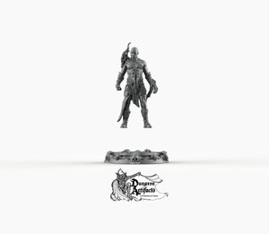 Boneflesh Dragon Warrior - Printomancer3D Printomancer Miniatures Wargaming D&D DnD